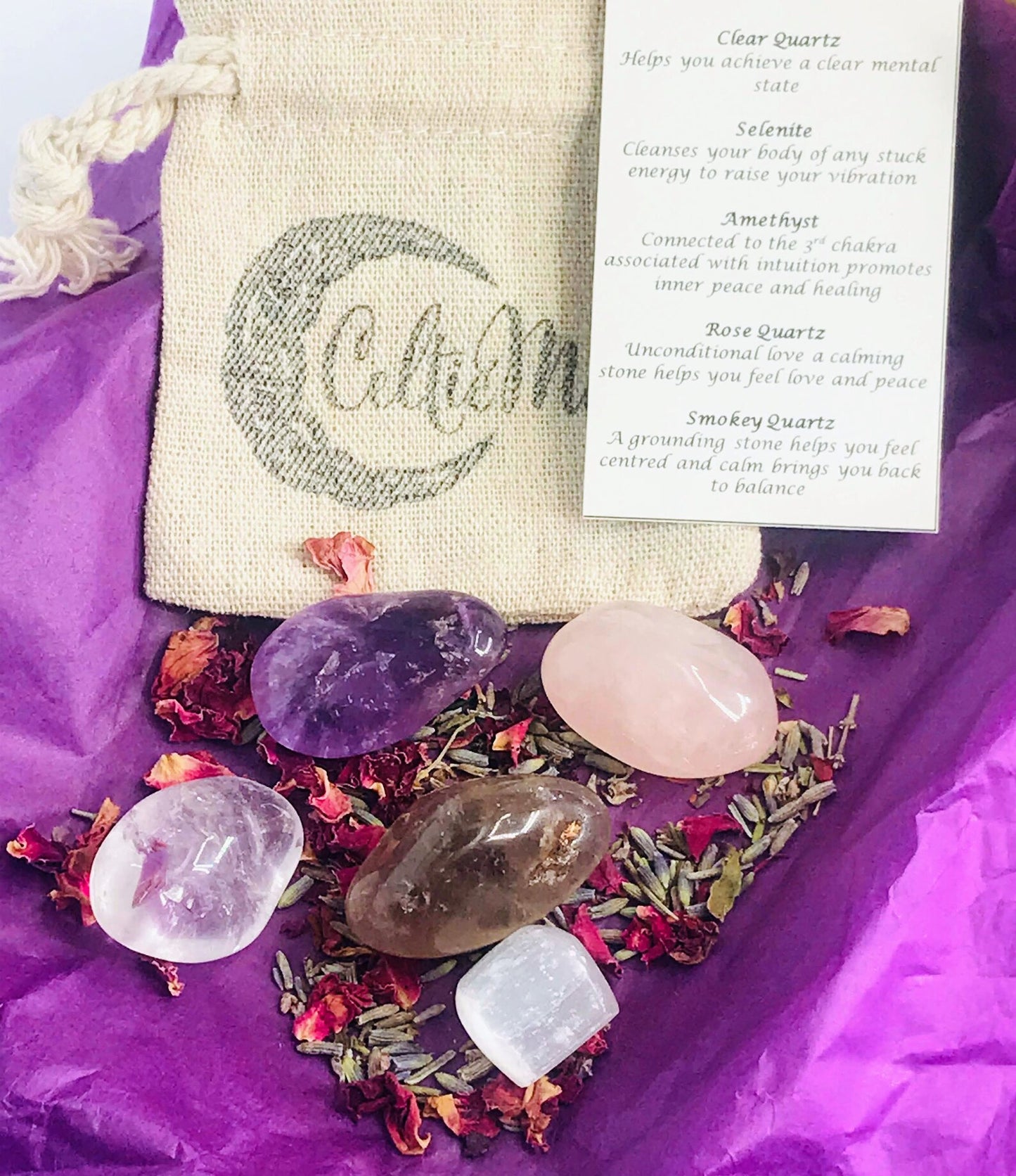 Meditation Crystal Pack, Reiki Charged