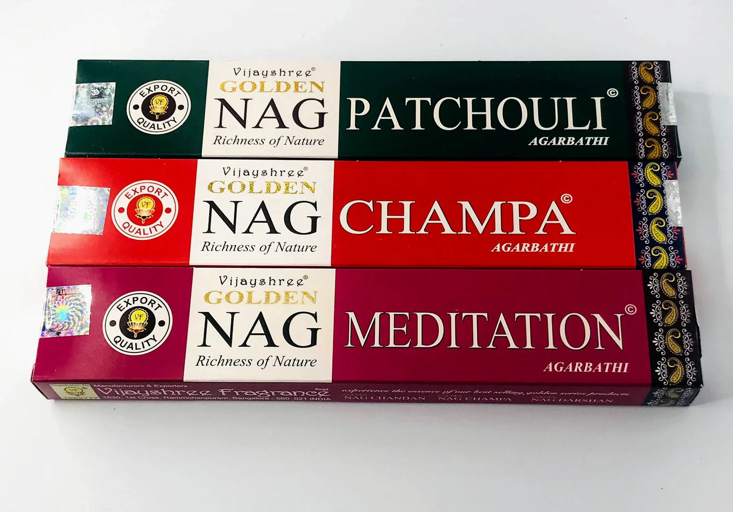 Nag Incense Sticks, Nag Patchouli Incense, Nag Meditation Incense, Nag Champa Incense