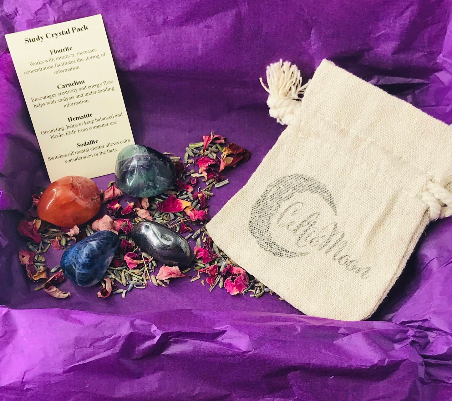 Study Crystal Pack, Reiki Charged