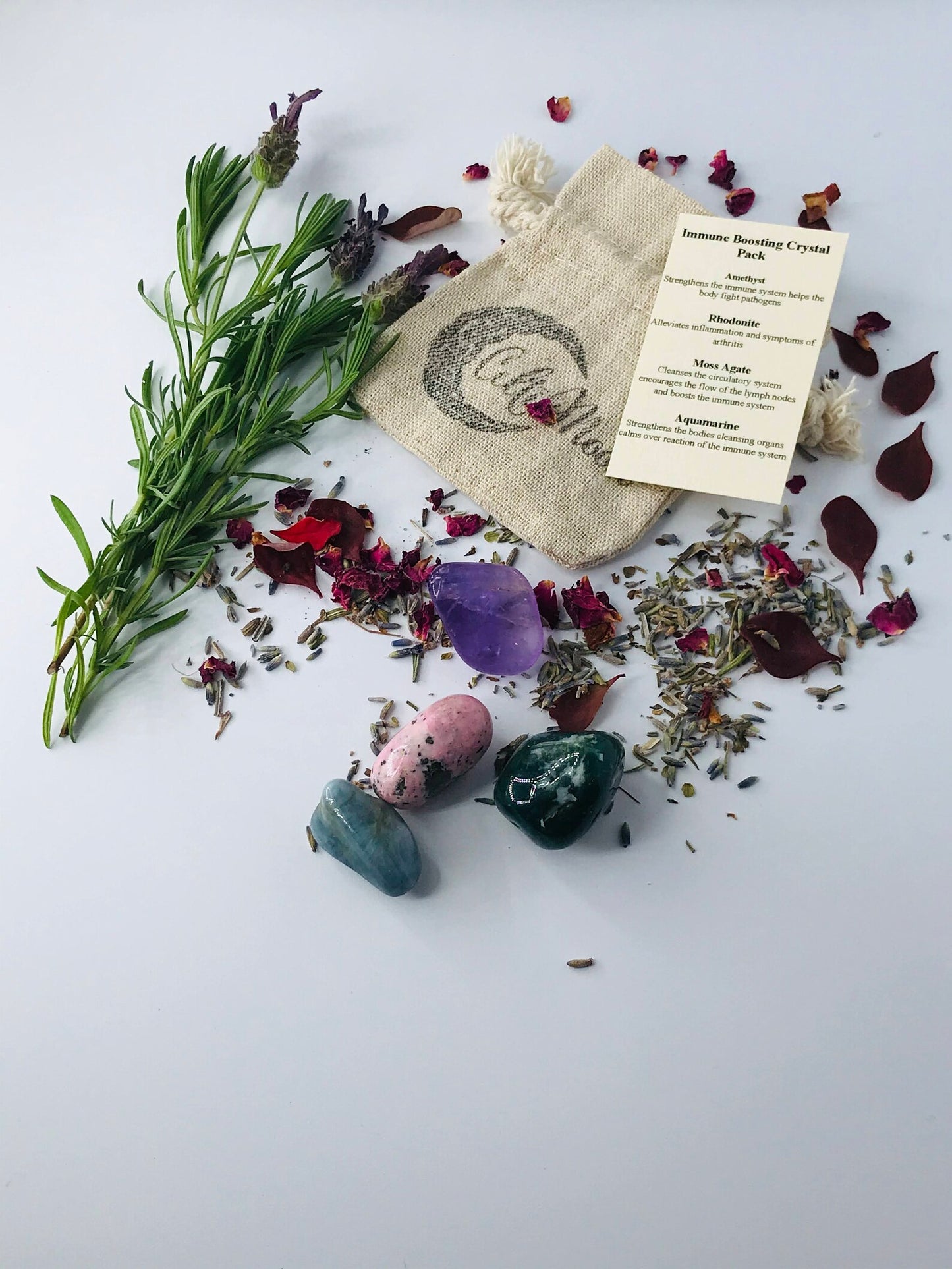 Immune Boosting Crystal Pack, Reiki Charged